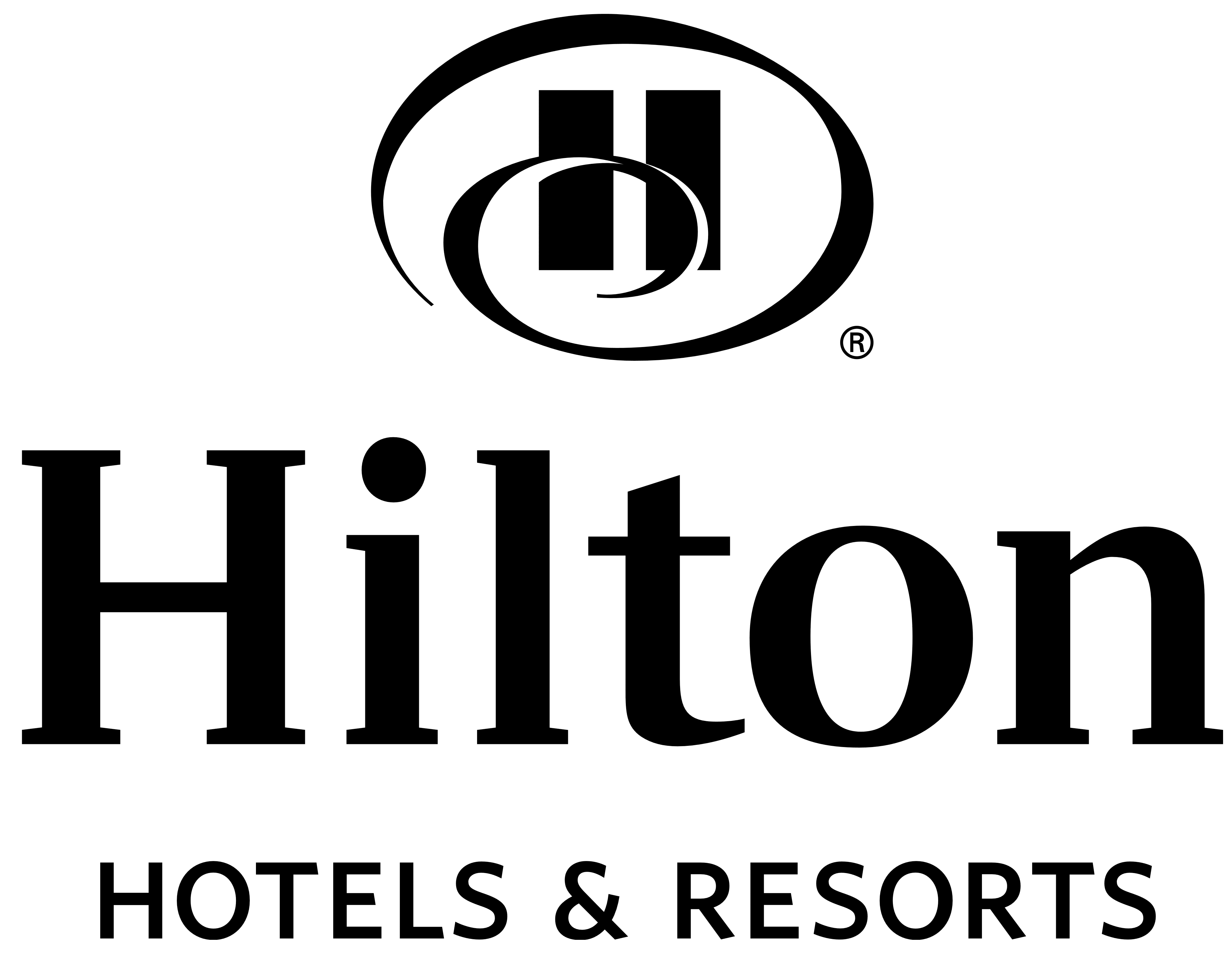 Logo eines Partnerhotels – Hilton Hotels & Resorts zählt auf die Dienstleistungen von HSN Hotelreinigung